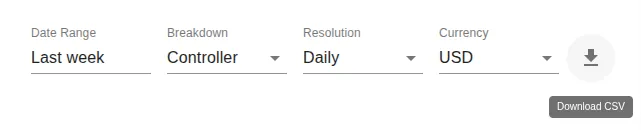 “Download CSV” button